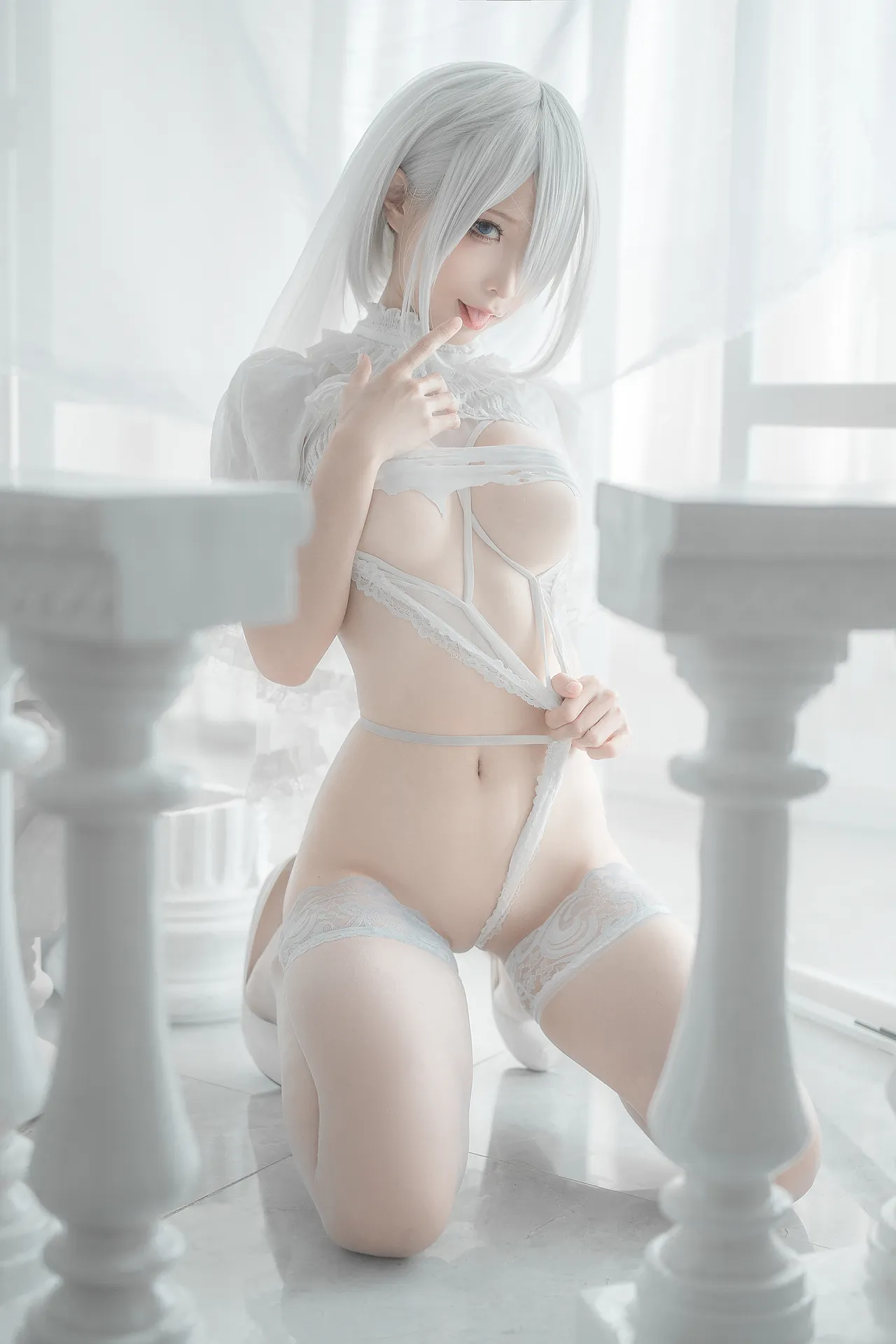 蠢沫沫 - 2B 白婚纱 [59P-608MB]