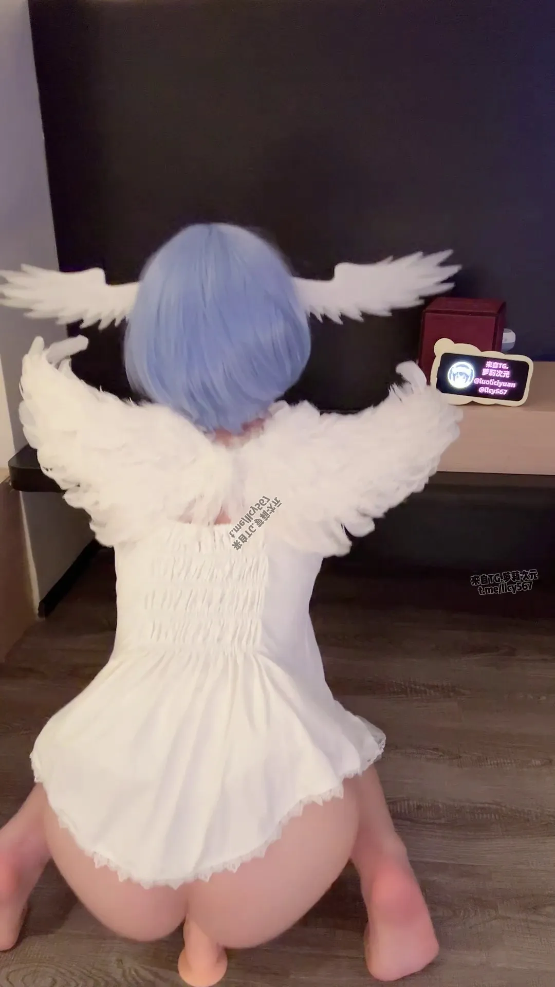 meow 988私定版 cos甜蜜天使re0 抬腿蹲姿弹力插后入视角多姿势假几把玩具自慰 [0P1V-318MB]