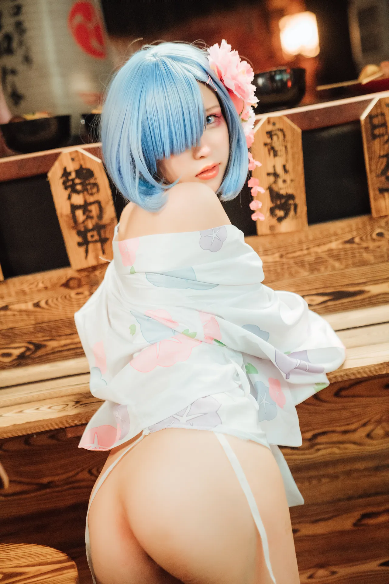 晕崽Zz - 和服蕾姆 [46P1V-1.08GB]